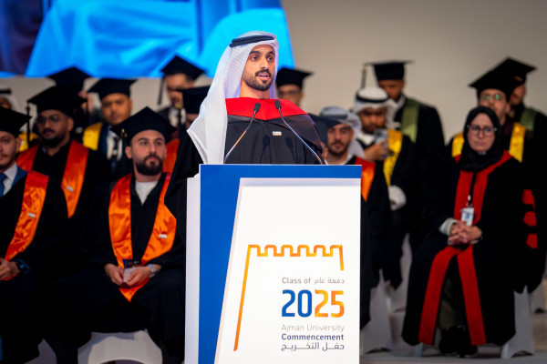 H.H. Sheikh Humaid Al Nuaimi Attends the Graduation Ceremony for Ajman University’s Class of 2025