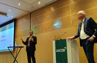Chancellor Highlights Ajman University’s Social Impact at AACSB EMEA Conference in Amsterdam