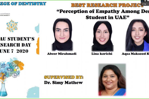 طلبة جامعة عجمان يتنافسون علميًا في زمن الكورونا ببحوث حول التعلم الذكي ونظم الطوارئ لمرضى القلب