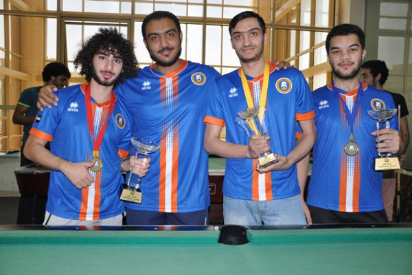 اختتام دوري الجامعة في البلياردو