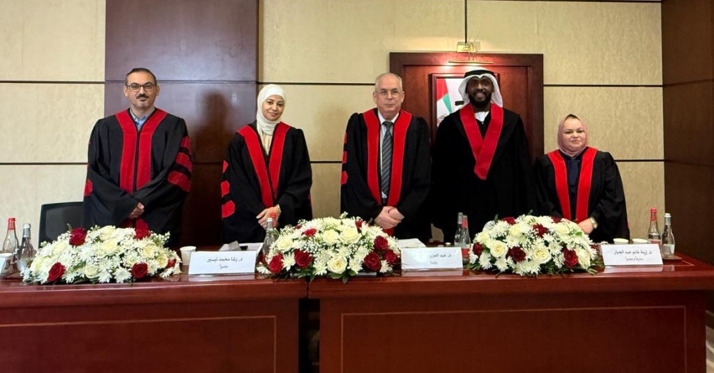 الطالب علي مسعود بلال يحصل على درجة الدكتوراه في القانون الخاص من جامعة عجمان