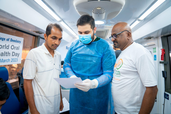 Ajman University’s Mobile Dental Clinic Serves Employees at Perfect Metal Coating Compound in Ajman