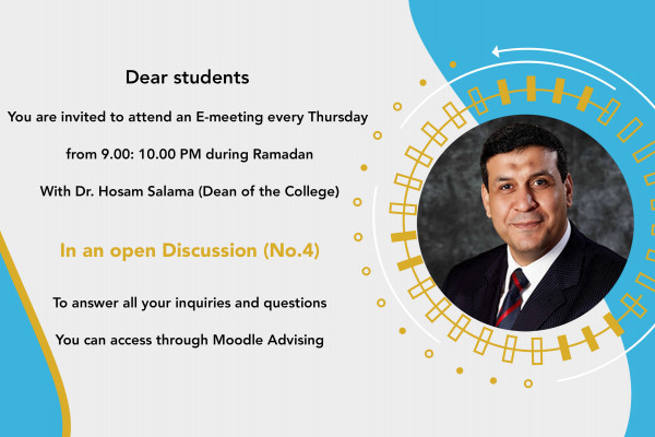 Dean's Weekly E-Meeting to Answer the students' Inquiries