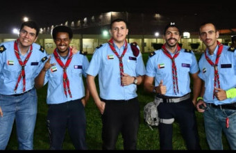 طلبة جامعة عجمان يشاركون في مخيم كشفي عالمي