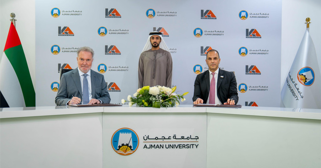 Sheikh Rashid bin Humaid Al Nuaimi Witnesses the Signing of an Agreement to Establish an Endowed Chair in Artificial Intelligence and Machine Learning Valued at AED 5 Million Between Ajman University and Khatib & Alami