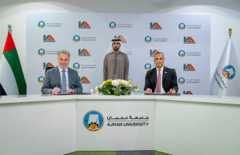 Sheikh Rashid bin Humaid Al Nuaimi Witnesses the Signing of an Agreement to Establish an Endowed Chair in Artificial Intelligence and Machine Learning Valued at AED 5 Million Between Ajman University and Khatib & Alami
