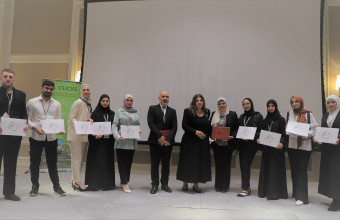 Honoring Ajman University Students for participating in organizing the International Symposium on Advancing Sustainability as a Core Purpose for Higher Education