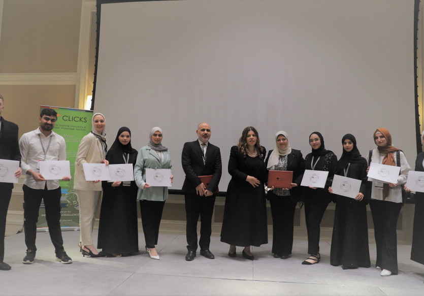 Honoring Ajman University Students for participating in organizing the International Symposium on Advancing Sustainability as a Core Purpose for Higher Education