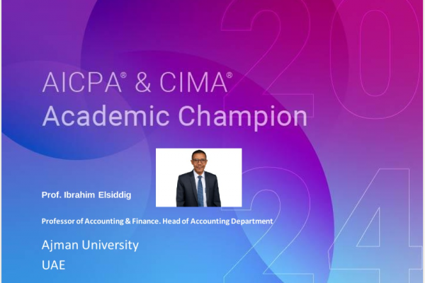 CBA Professor is AICPA & CIMA Academic Champion