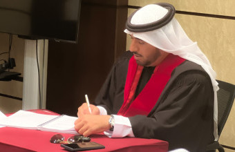 مناقشة رسالة الماجستير للطالب حمد الحبسي ومنحه تقدير امتياز في الأطروحة