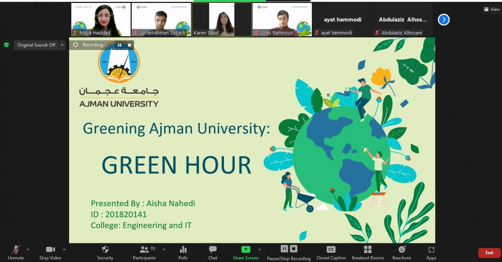 Green Campus Initiative by Ajman University Students Holds Promise for a Sustainable Future