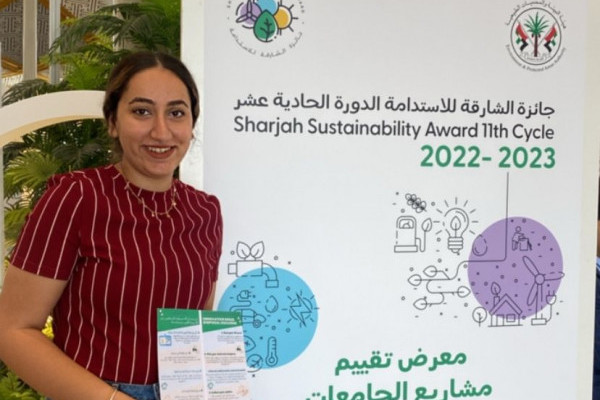 Students from the pharmacy college participated by a novel project in the Sharjah Sustainability award in its 11th cycle