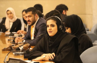 طالبة من الجامعة ضمن وفد الدولة في لقاء الشباب الخليجي