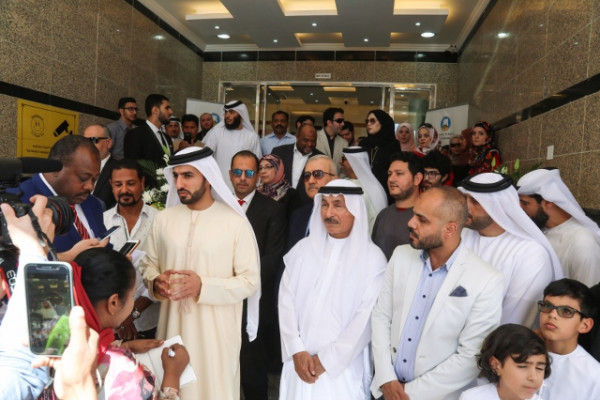 Sheikh Rashid bin Humaid Al Nuaimi, officially inaugurates the “Ajman University Building” project of Thamer Fund for Educational Solidarity