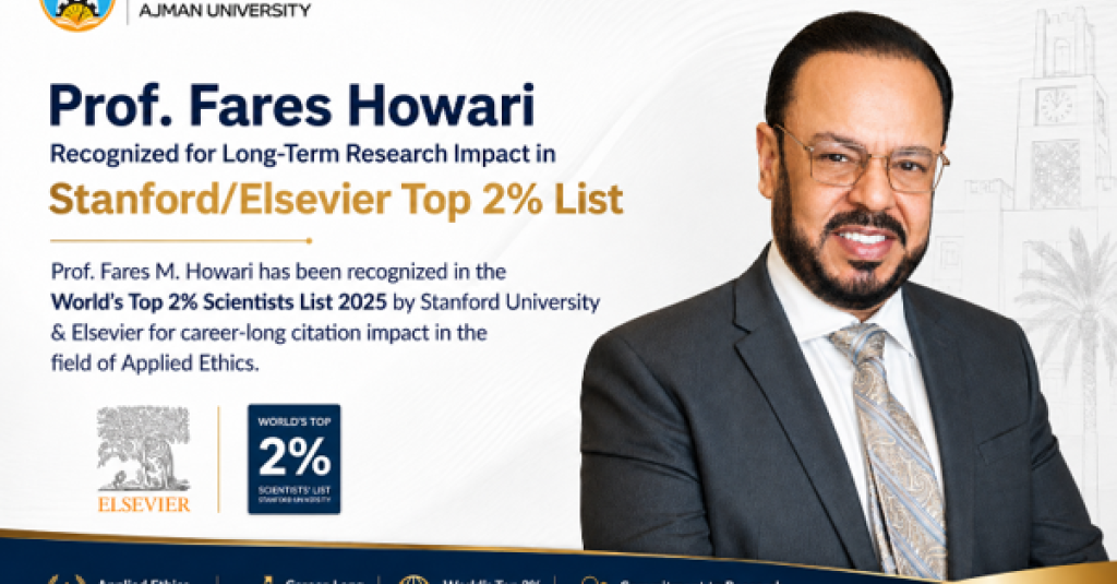 Prof. Fares Howari Recognized for Long-Term Research Impact in Stanford/Elsevier Top 2% List