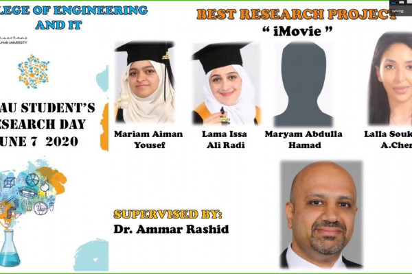 طلبة جامعة عجمان يتنافسون علميًا في زمن الكورونا ببحوث حول التعلم الذكي ونظم الطوارئ لمرضى القلب