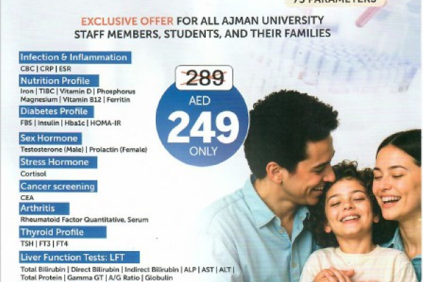 Ajman University Partners with Thumbay Labs to Launch an Affordable Health Screening Package