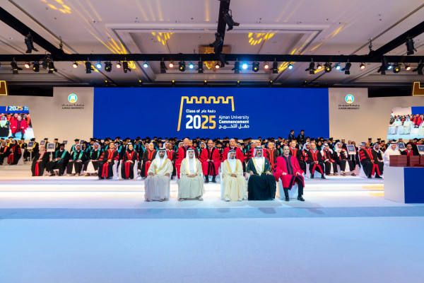 H.H. Sheikh Humaid Al Nuaimi Attends the Graduation Ceremony for Ajman University’s Class of 2025