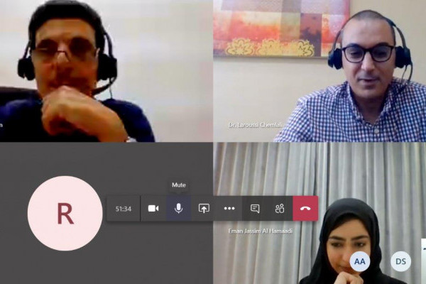 Ajman University Holds First Remote Discussion of Master Degree