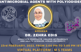 The College of Pharmacy and Health Sciences organized a webinar with BNCP (Dr. Bhanuben Nanavati College of Pharmacy, India) about Antimicrobial with Polyiodides.