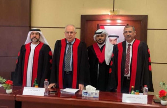 مناقشة أطروحة الماجستير في القانون العام للطالب محمد حمدان القحطاني