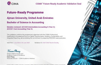 CGMA Recognizes AU's Accounting Program with the Future-Ready Academic Validation Seal and Honors Prof. Ibrahim Elsiddig as a Future-Ready Leader