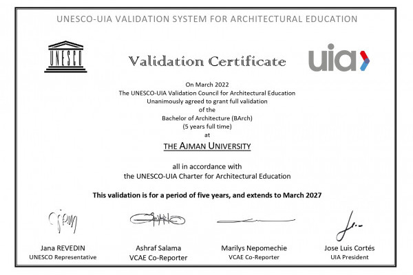 UNESCO-UIA Validation