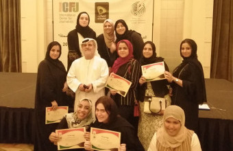 Students of The College of Mass Communication participate in a training program for the Emirates Journalists Association