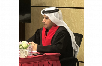 مناقشة رسالة الماجستير للطالب/ غانم محمد الهاملي