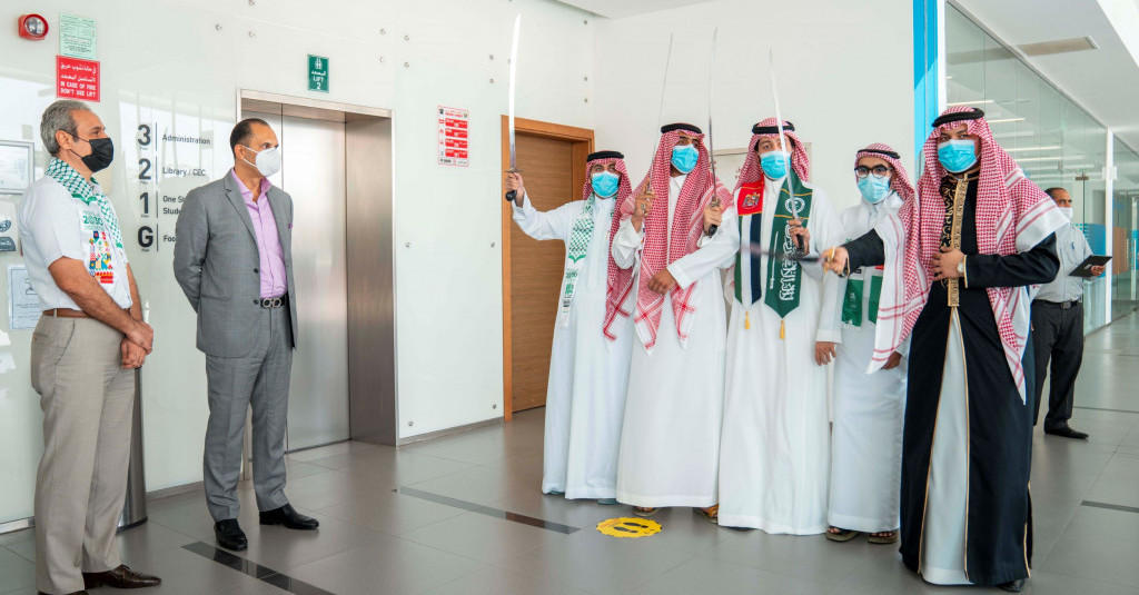 Ajman University Students Celebrate Saudi Arabia’s 92nd National Day