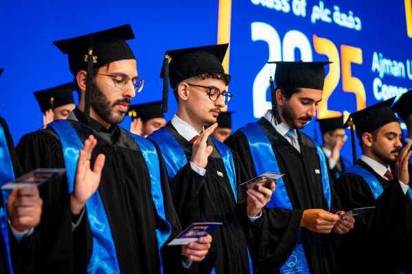 H.H. Sheikh Humaid Al Nuaimi Attends the Graduation Ceremony for Ajman University’s Class of 2025