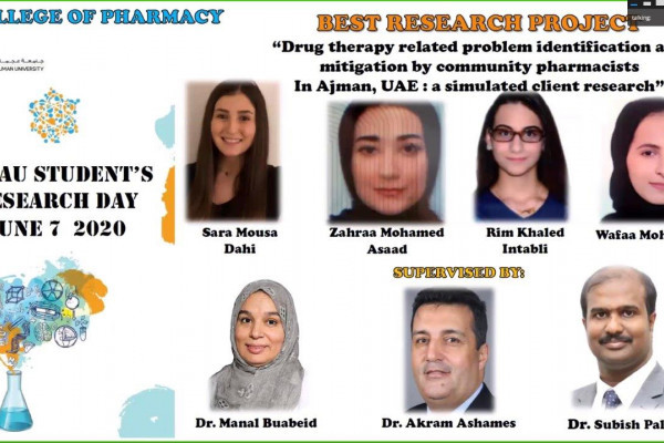 طلبة جامعة عجمان يتنافسون علميًا في زمن الكورونا ببحوث حول التعلم الذكي ونظم الطوارئ لمرضى القلب