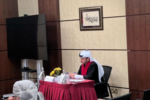 مناقشة رسالة ماجستير في القانون الخاص للباحث عبيد راشد غانم