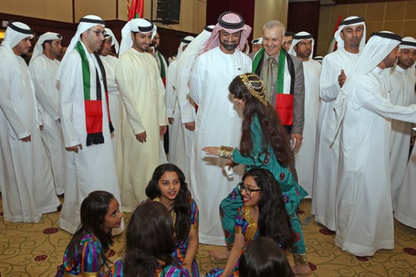 ولي عهد عجمان يشهد احتفالات جامعة عجمان باليوم الوطني الـ43