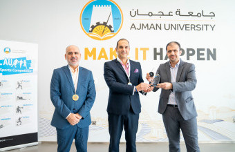 جامعة عجمان تحتفي بأبطال المسابقات الرياضية