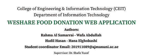 WeShare- Food Donation Web Application