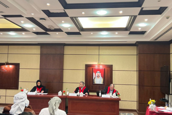 مناقشة رسالة ماجستير في القانون الخاص للباحث عبيد راشد غانم