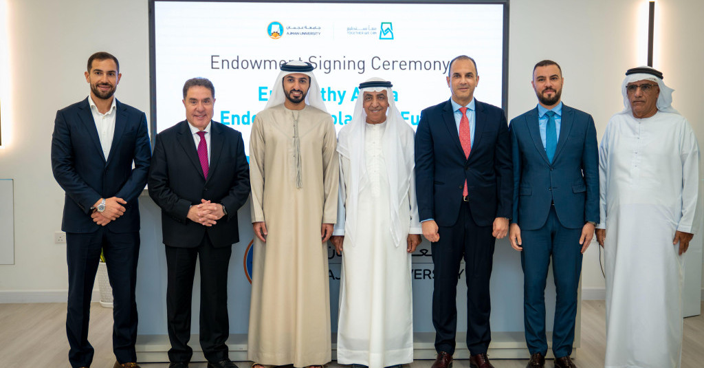 In the Presence of Sheikh Rashid bin Humaid Al Nuaimi, Ajman University Expands the Mohammed Hussein Alshaali and Fathy Afana Endowment Scholarship Funds