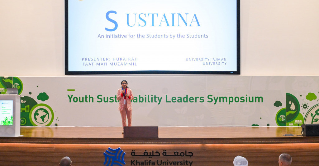 Ajman University Students Participate in the Youth Sustainability Leaders Symposium at Khalifa University