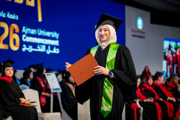 Consort of Ruler of Ajman Witnesses Graduation of 450 Female Students from UAE-Kuwait Brotherhood Class of 2026 at Ajman University