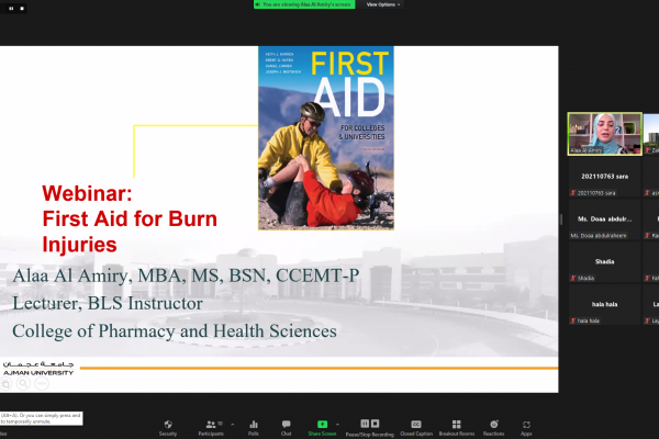 Online training workshop for Health and safety titled “First Aid for Burns “ 2021-2022 _0