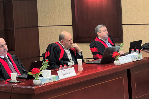 مناقشة رسالة الماجستير للطالب/ محمد عبدالله الأنصاري