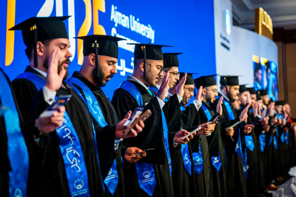 H.H. Sheikh Humaid Al Nuaimi Attends the Graduation Ceremony for Ajman University’s Class of 2025