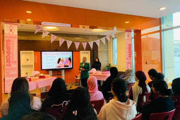 Ajman University Raises Breast Cancer Awareness Among Female Hostel Residents _5