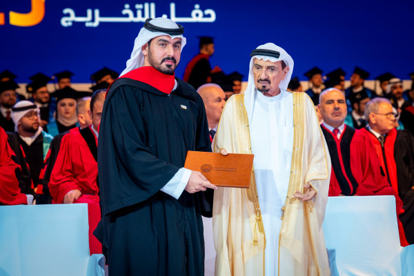 H.H. Sheikh Humaid Al Nuaimi Attends the Graduation Ceremony for Ajman University’s Class of 2025
