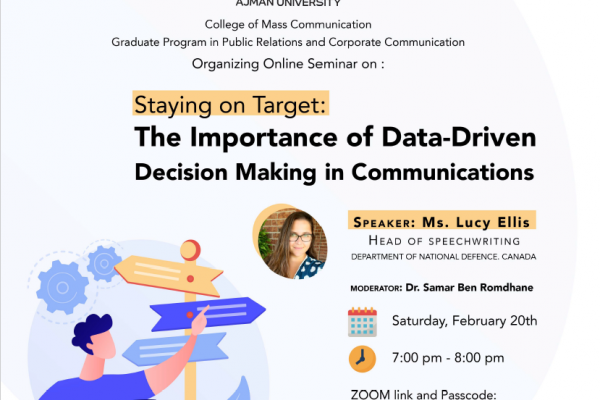 The College of Mass Communication Organizes a Webinar Within the Activities of the MA Program in Public Relations and Corporate Communication