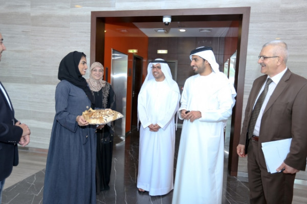His Highness Sheikh Rashid bin Humaid Al Nuaimi Tours the New Projects and the Admission and Registration at Ajman University