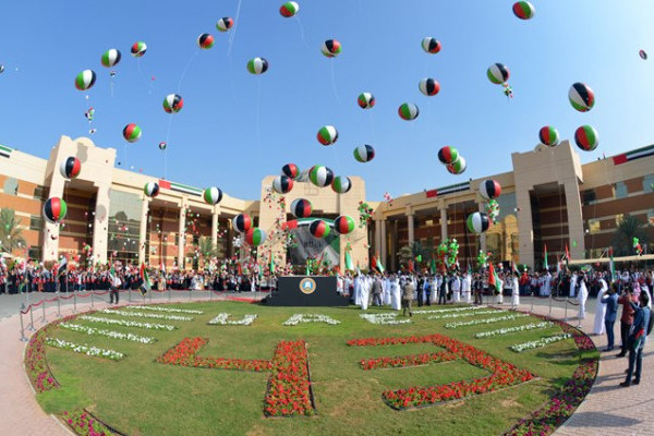 Crown Prince of Ajman Witnesses the 43rd UAE National Day Celebrations at Ajman University