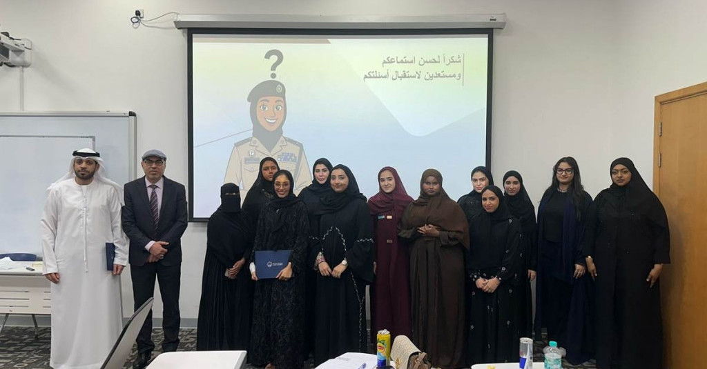 كلية القانون بجامعة عجمان تنظّم محاضرة توعوية حول الجهود الوطنية لمكافحة جرائم الإتجار بالبشر بالتعاون مع شرطة الشارقة