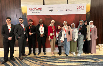 Faculty and students in the MSc in Clinical Pharmacy program at Ajman University, attended the Middle East Heart Failure Conference (MEHFC 2024)